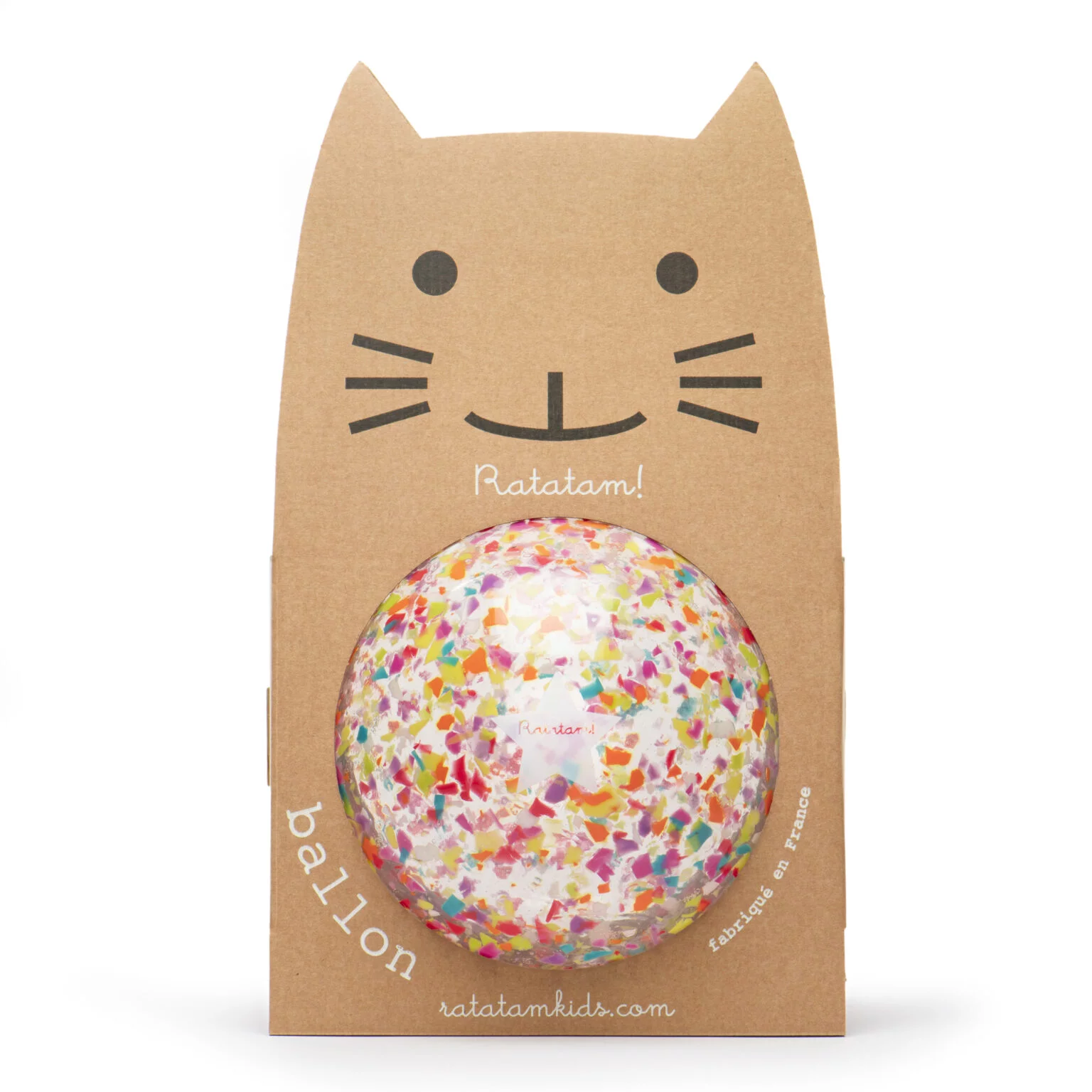 Le Ballon paillette - Chat Multicolore