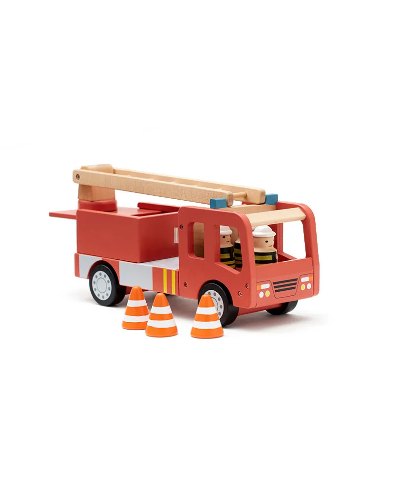Camion de pompier en bois – Image 4