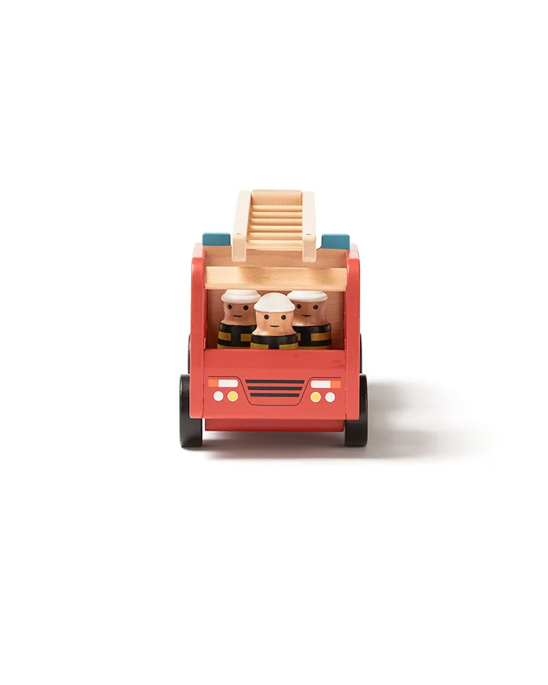 Camion de pompier en bois – Image 3