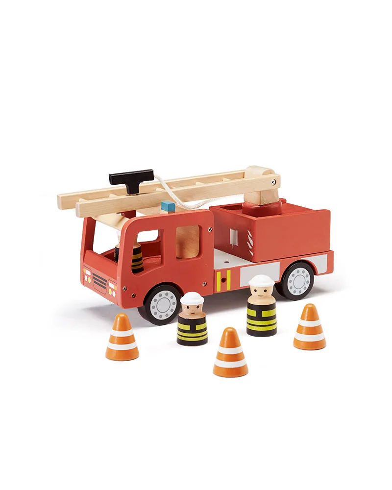 Camion de pompier en bois – Image 5