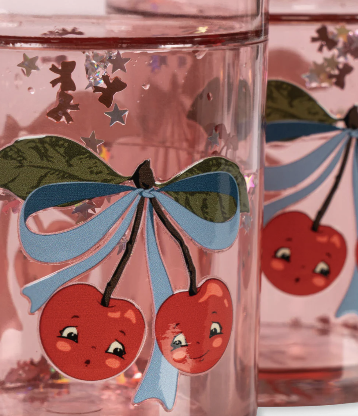 Pack 2 verres à paillettes Cherry – Image 2