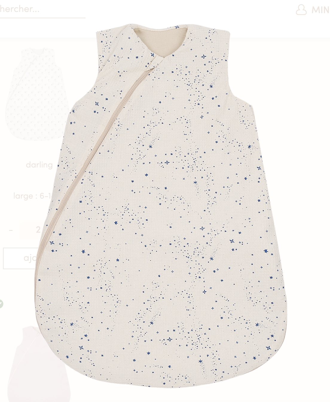 Gigoteuse mi-saison Cocoon Blue Milky Way