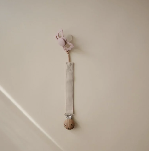 Lot de 2 Attaches tétines en lin - Olive / sand – Image 3