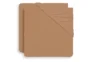 Lot de 2 draps housse Jersey - couleur Biscuit