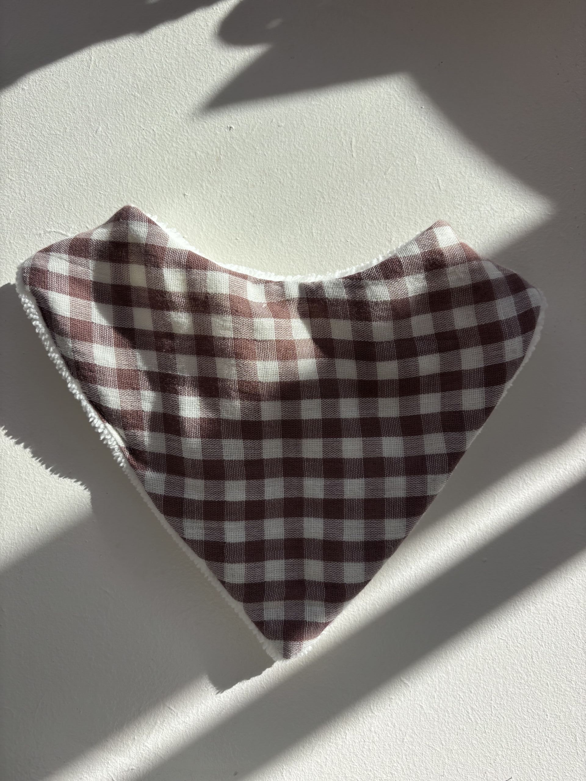 Bavoir - Vichy marron
