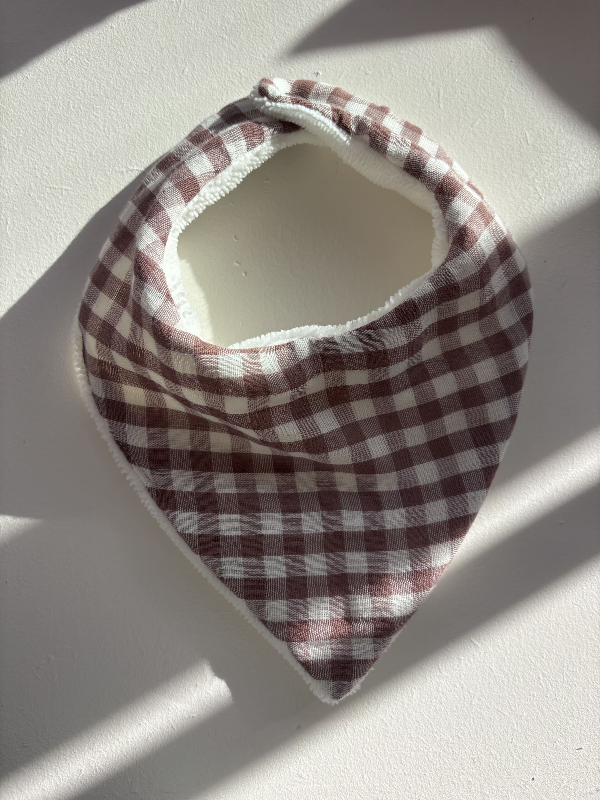 Bavoir - Vichy marron – Image 2